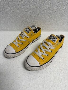 Converse Yellow Low Top Canvas Sneakers youth 3